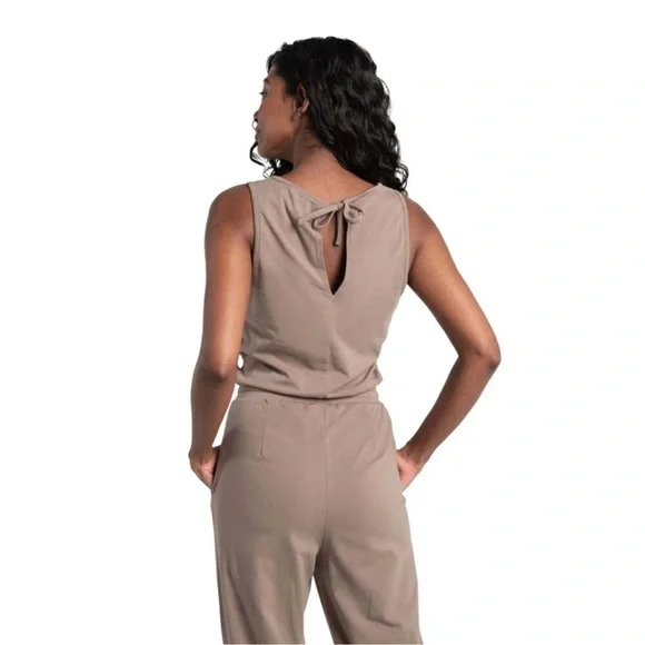 Lolë Tan Sleeveless Jumpsuit Women’s Large - Picture 3 of 7